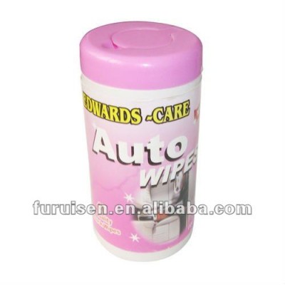 Spunlaced nonwoven Auto wet Wipes in canister